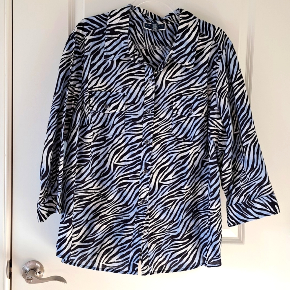 Karen Scott cotton blouse 3X